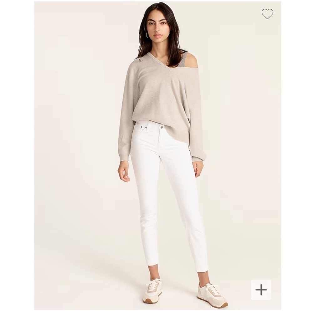 J. Crew | 8” Toothpick Ankle Denim Jeans White, Women’s Size 27 (4)